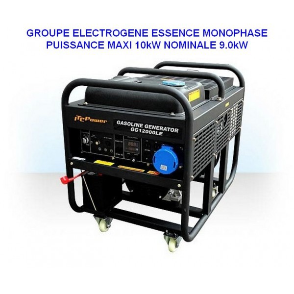 Groupe électrogène GG12000LE 10kW moteur Essence - Simple & Solaire