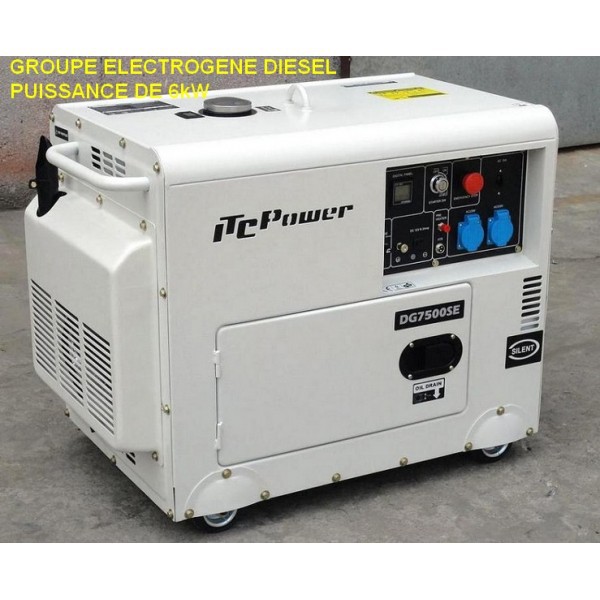 Groupe électrogène 6.5 kW diesel insono DG7500SE - Simple & Solaire