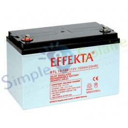 Batterie AGM sans entretien - AGM BTL 12-100 Batterie solaire Effekta 