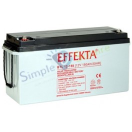 Batterie AGM sans entretien - AGM BTL 12-150 Batterie solaire Effekta 